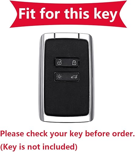 KUNIO Coque de clé de voiture pour Renault Captur 2 Kadjar Dacia Sandero Stepway Duster Espace Grand Scenic IV Kangoo Talisman Coque de protection en métal Porte-clés A Noir - Poukt