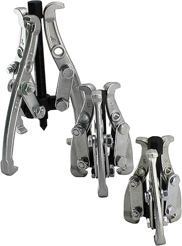 HFS(R 3-Jaw Gear Extracteur de vitesses – Kit d'outils de démontage de 7,6 cm, 10,2 cm et 15,2 cm pour engrenages coulissants, poulie et volant d'inertie - Poukt