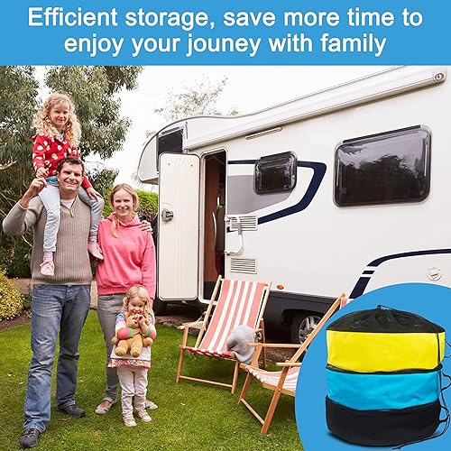 Sacs de Rangement pour Camping-cars Sacs de Rangement pour Tuyaux de Camping-car Sac Multifonctionnel D'accessoires de Camping-car pour Tuyaux D'égout Tuyaux D'eau Noire Fraîche (3 couches) - Poukt