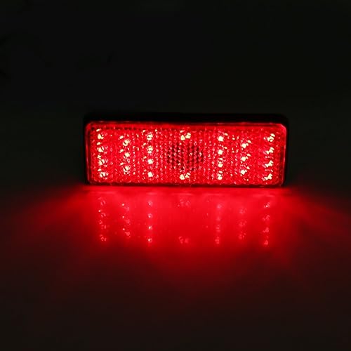 Feu de Stationnement, Keenso Feux de Freinage 24LED Ampoule de Frein pour Feu Stop Universel Clignotant 12 V Rectangle (Red) - Poukt
