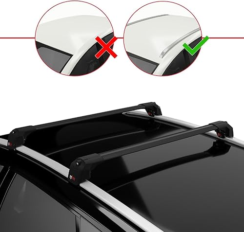 apline Compatible avec Peugeot Rifter 2023-2024 ACE-2 Barres de Toit Railing Porte-Bagages de Voiture Noir Aluminium 2 Barres - Poukt