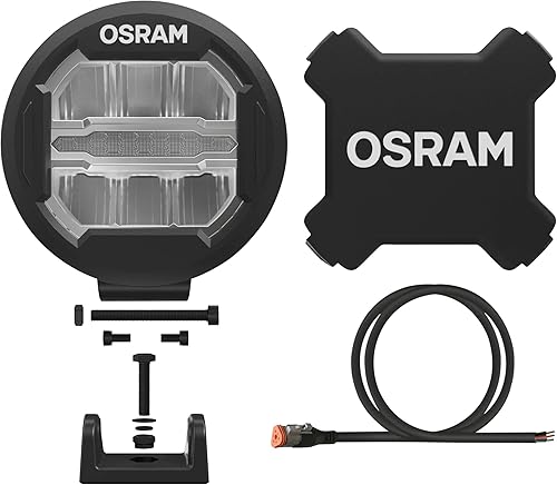 OSRAM LEDDL111-CB Round, phare LED pour éclairage de champ proche et lointain, combo, 3000 lumens, faisceau lumineux jusqu'à 300 m, phare à LED/feu de route auxiliaire et feu de position, ECE - Poukt
