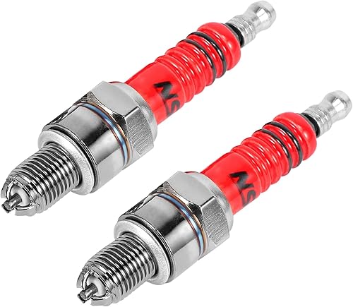 Qyrugcxs Paquet de 2 Course 3 Électrode D'Étincelle Branchez A7Tc pour 50CC 110CC 125CC 150CC ATV Scooter Saleté Vélo Go Kart - Poukt