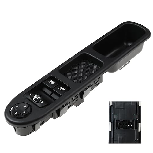 YAOPEI Bouton Leve Vitre 13 BROCHES pour 207 SANS FONCTION AUTOMATIQUE Commande Réglage Rétroviseurs 6554.QA 6554QA - Poukt