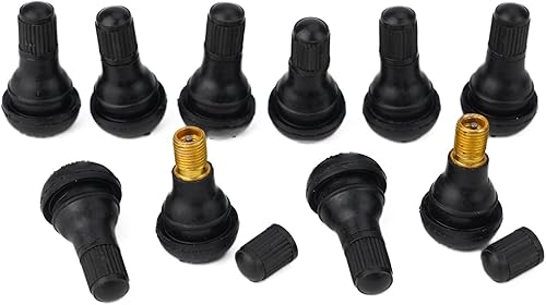 Lot de 10 tiges de valve de pneu sans chambre à air TR412 pour divers véhicules, y compris pour VTT et tondeuses à gazon, performance fiable - Poukt