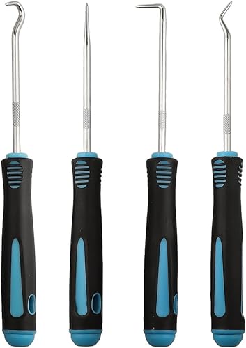 Lot de 4 outils professionnels de démontage de voiture avec médiators et crochets pour joints toriques et joints (A) - Poukt