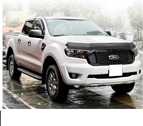JHCHAN Déflecteurs de Vent et Protection du Capot pour Ford Ranger 2015-2022 T7 T8 Wildtrak Raptor Tremor Limited XL XLT Platinum MK2 MK3 (Déflecteurs d'air et Protège-capots) - Poukt