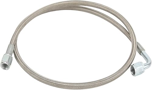 KIMISS Turbo Ligne D'alimentation en Huile 4AN 90 Degrés en Acier Inoxydable Tressé Tube D'alimentation en Huile Tuyau Tuyau(48 Inches) - Poukt