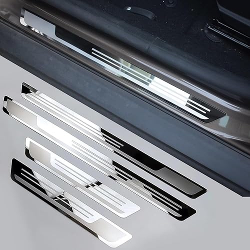 yishao 4 Pièces Bandes de Seuil de Porte Automobile en Acier Inoxydable pour Mercedes-Benz V-Class Vito e-Vito Viano 108 E W638 W639 W447, Pédale Bienvenue Garde Plaque Accessoires Voiture - Poukt