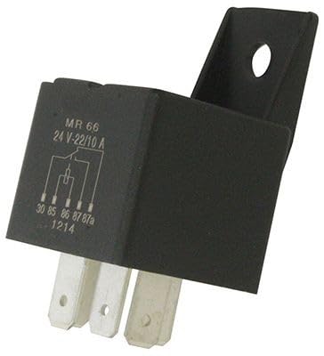 Relais Inverseur 5 Broches - Idéal pour Circuit Électrique - Léger & Compact - 6497 - Avec support - 12V - Poukt