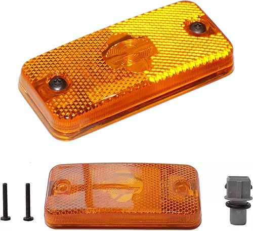 MKAREPART Lot de 3 feux de position latéraux Ambre avec douille et vis Ducato, Relay, Boxer, Daily 6303.A1 1356794080 71749250 (3) - Poukt
