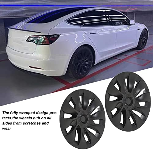 pour Roue 18 Pouces Hub Hubcap 18in Wheel Protector Cover pour 2017 à 2023 Wheel Cover Hub Jantes Cover Matte Black Cool Sporty - Poukt
