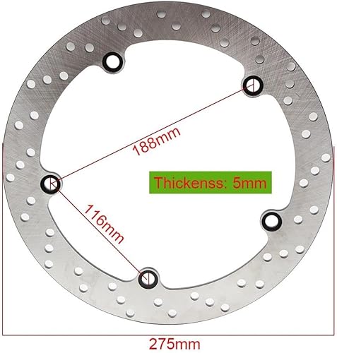 KRIECK Disques Frein Moto Disque Frein 275mm Pour BMW R850GS R850R R850RT R1100GS R1100R R1100S R1100RT R1150GS R1150RS R1150RT R1150R Moto Disque Frein Arrière Rotor - Poukt
