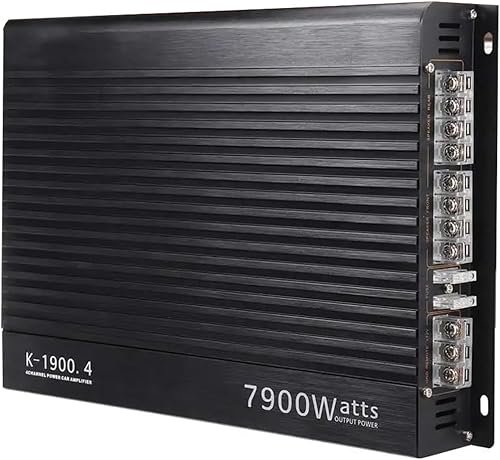 DINESA Amplificateur de Voiture 12 V 7900 W 4 Canaux Puissant Caisson de Basses Audio de Voiture en Aluminium Puissance du Véhicule Amplificateur Stéréo Amplificateur de Son de Voiture - Poukt