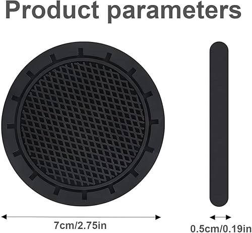 ZXUPOI 6 pcs sous Verres Voiture Universel Anti Dérapant Silicone Porte Gobelet en PVC Épais Coaster Voiture Universels Tapis pour Gobelets Automobiles Caboteur Tasse Voiture - Poukt
