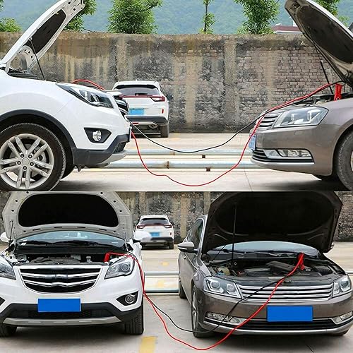 SHAPOKY Câble de démarrage d'urgence de voiture - 6 m - 2000 A - Avec protection de - Pour démarrage de batterie de voiture - Poukt