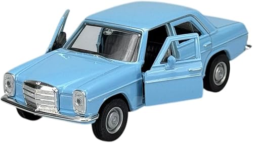 Welly Modèle de voiture compatible avec Mercedes-Benz 220/8 Bleu W114 W115 1967-1976 1/34-1/39 Métal - Poukt