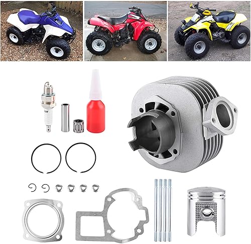 Tbest Kit de Piston de Cylindre, Cylindre en Fer en Aluminium avec Kit de Piston, Joints d'étanchéité, Ensemble d'extrémité Supérieure de Broche 11210-40B01 adapté pour LT 80 LT80 - Poukt