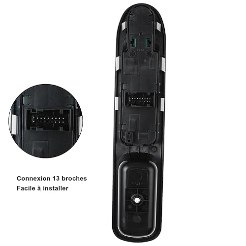 YAOPEI Bouton Leve Vitre 13 BROCHES pour 207 SANS FONCTION AUTOMATIQUE Commande Réglage Rétroviseurs 6554.QA 6554QA - Poukt