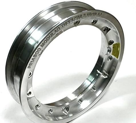 Jante de roue Pinasco Tubeless en aluminium pour Vespa Dimensions 3.00/3.50-10 Modèles Vespa 50 Special, 125 Primavera, ET3, PX-PE 125-150-200, PK50-125, Sprint, Gtr, Rally, Gl, Gt, Gt, T5 - Poukt
