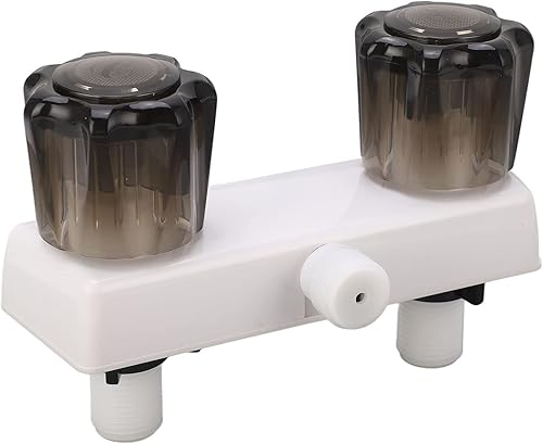Robinet de Douche de Salle de Bain pour Camping-car, Installation Facile, Léger, Anti-éclatement, Fonctionnement à 90 Degrés, Robinet à Double Bouton pour Camping-car, Caravane, - Poukt