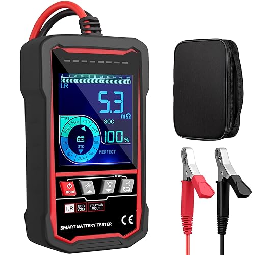 Neoteck Testeur de Batterie 24V 12V 100-2000 CCA Testeur d'Alternateur Automobile Numérique pour Systèmes de Charge de Démarrage Analyseur de Batterie pour Voitures Camions Bateaux, Noir-rouge - Poukt