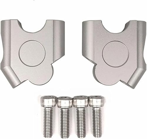 Rehausseur Guidon Moto pour BMW R1150R pour Rockster 2001 2002 2003 2004 2005 Barre Poignée Surélevée Rehausse Guidon Moto(Argent) - Poukt