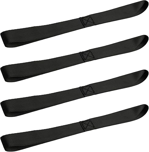 EuAcesry Sangle Moto Remorque, 4 Pcs Sangles D'arrimage Vélo, Sangle Porte Velo Guidon, Anneau d'Arrimage Voiture,Convient pour Le Transport et la Fixation de Cargaisons de Voitures - Noir - Poukt
