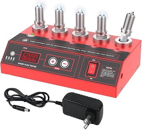 KAISAL 220V Testeur de bougies d’allumage à 5 trous Détecteur de bougies d’allumage avec 200~9000 rmp Large gamme de fréquences réglables,Analyseur de bougies d’allumage pour 12V Voitures, Motos - Poukt