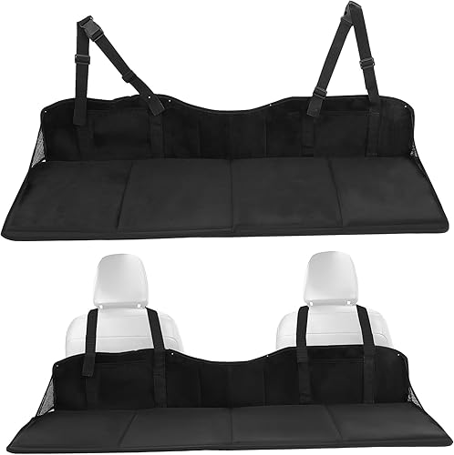 PENIKOKO Matelas De Voiture Organisateur De Voiture De Siège Arrière Support De Jambe D'extension De Siège De Voiture Rallonge De Banquette Arrière Matelas De Lit De Camion Flocage Black - Poukt