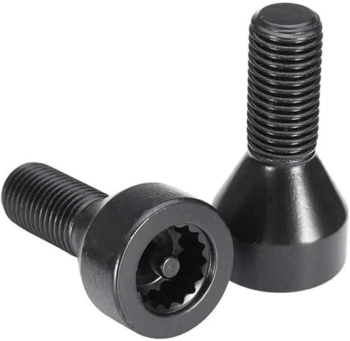 RAVTAKL Voiture Boulon Vis Écrou Compatible avec BMW Boulons De Roue en Alliage D'aluminium pour Bouchons À Vis De Verrouillage De Roue M12 X 1,5 36136786419, 36131180882, 36136764057 4 Pièces - Poukt