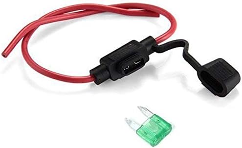 Qiorange Porte-Fusible Étanche 32V/30A avec Fil Câble pour Voiture Petit (Chlorure de Polyvinyle, Fuse Holder Type A 1 Pcs) - Poukt