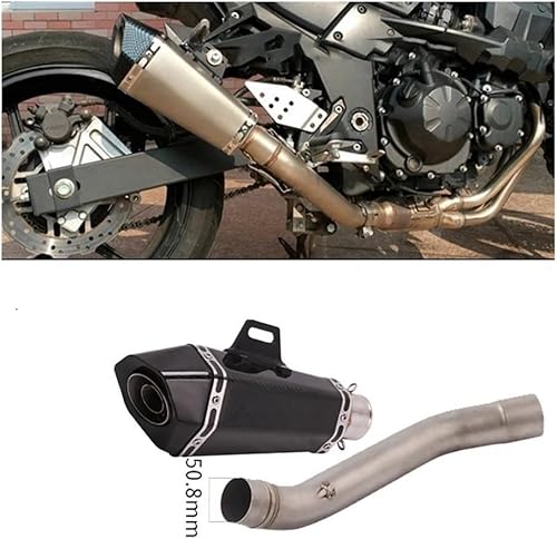 Echappement Silencieux Moto Tuyau pour Z750 2004-2008 Pot D'échappement De Moto 51mm Silencieux sans Lacet Moyen Lien Tuyau Silencieux Silencieux D'échappement Silencieux - Poukt