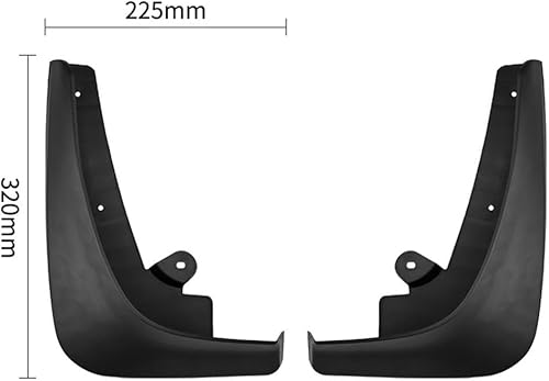 Lot de 4 bavettes garde-boue avant et arrière en ABS pour Model X 2016-2022 - Accessoires de garde-boue étanches - Noir - Poukt