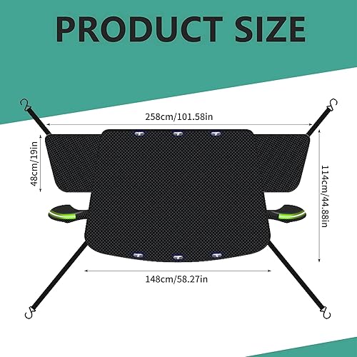 Voiture Protege Pare Brise Givre,Couverture Pare-Brise Voiture,Couverture Pare-Brise Avant Voiture magnétique,Protection Pare Brise Hiver de Voiture,s'adapte à la Plupart des Voitures - Poukt