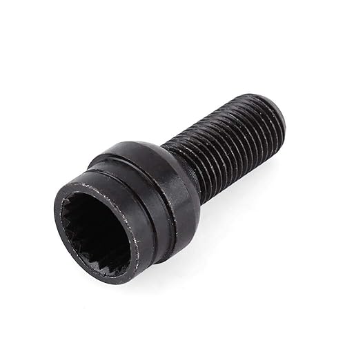 Écrou pour boulon de roue de voiture, 4 + 1 M14 x 1,5 mm, boulon de roue en acier noir et jeu d'écrous de verrouillage - Poukt