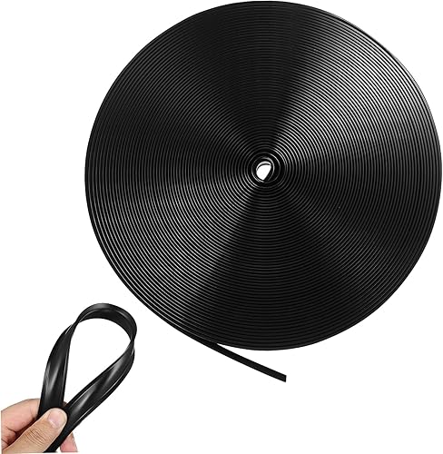 ABOOFAN 1 Rouleau garniture de VR coin aluminium Blanc extérieur intérieur noir accessoires insert de moulure de garniture de camping-car coupe-froid automobile PVC Black - Poukt
