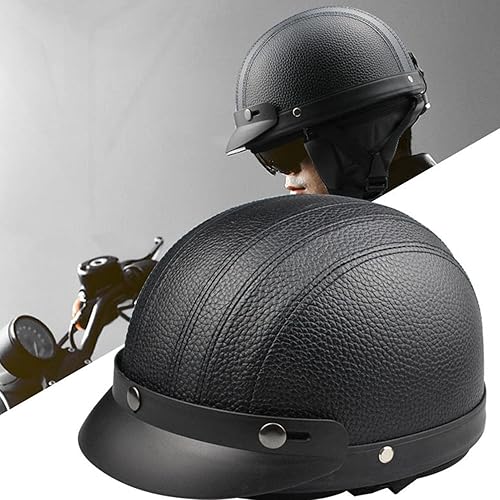 Dimweca Demi-Casques Moto Baseball,Casques vélo Adultes Casques sécurité pour vélo - Sports Plein air Cyclisme Casques sécurité Baseball Chapeau pour Moto - Poukt
