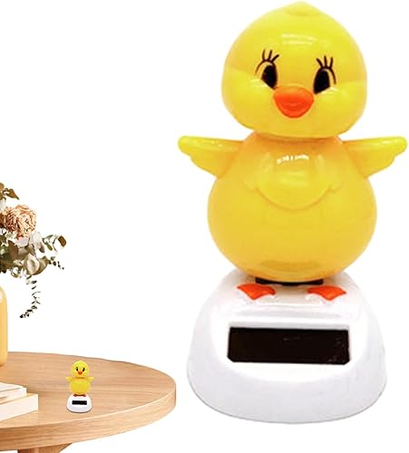 Poulet dansant solaire pour fenêtre,poussin dansant solaire,Jouets de danse solaires | Jouets de danse à énergie solaire, figurines d'ornements de poussin de dessin animé, tête de Bobble pour tableau - Poukt