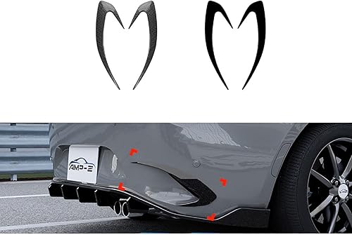 YPSBBHD Compatible avec Mazda MX-5 Miata ND 2016+, 2 pièces de becquet de Pare-Chocs arrière, Couvercle de Ventilation latéral en Canard,Carbon Look - Poukt