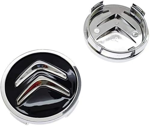OUXVSLJA 4 pièces Auto Cache Moyeux pour Citroen C3 C4 C5 Elysee Berling Xsara Picasso Cactus DS3 DS4 DS6,étanche et Antirouille Les Capuchons De Moyeu Jante Couvercle Anti Poussière,60mm-Grey - Poukt