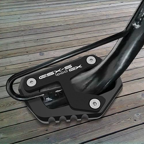 GAHQMSDG Coussin De Béquille Latérale pour GSXS 1000GX GSX-S 1000GX Gsxs 1000 Gx 2024 Accessoires De Moto Pédale Béquille Béquille Latérale Extension Support De Coussinet De Pied(Black) - Poukt