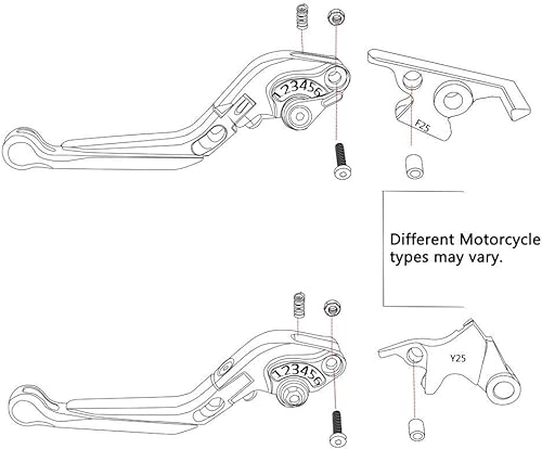 Moto Leviers De Frein d'embrayage pour B&MW F750GS F850GS F 750GS 850GS F750 F850 GS 2018 2019 2020 2021 Levier d'embrayage Frein Pliable Et Extensible CNC Moto(7) - Poukt