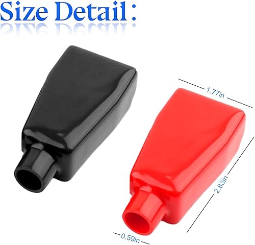 JNNJ 6 Pièces Couvercles Bornes Batterie, Bornes Batterie Protecteur Positif Et Négatif, Bouchons De Protection Pour Batterie De Voiture, Cache-Bornes D'isolateurs PVC Pour Pôle Batteries Voiture - Poukt