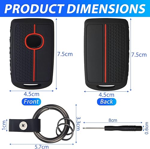 LbsAMP Coque Clé de Voiture 4 Boutons Compatible avec Mazda 3 6 CX30 MX30 CX9 X9 CX4 CX5 X5 CX8 MX5 SS30 Protège Clef de Voiture avec Porte Clés Télécommande Housse Coque de Protection Silicone - Poukt