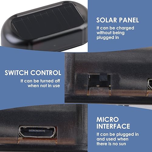 Lot de 2 L'alarme Solaire de Voiture, Alarmes LED Solaires Voiture, Alarme Voiture Anti vandalisme Clignotement Nocturne Automatique, Système Anti-vol Flash Protection Antivol pour Voiture Moto Bateau - Poukt