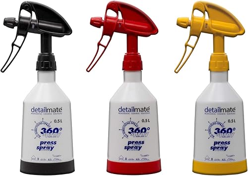 detailmate Kit Made by Kwazar 3 Mercury Super Pro + 360 ° VITON Vaporisateur double action Trigger gradué transparent, socle 0,5 l Allemagne - Poukt
