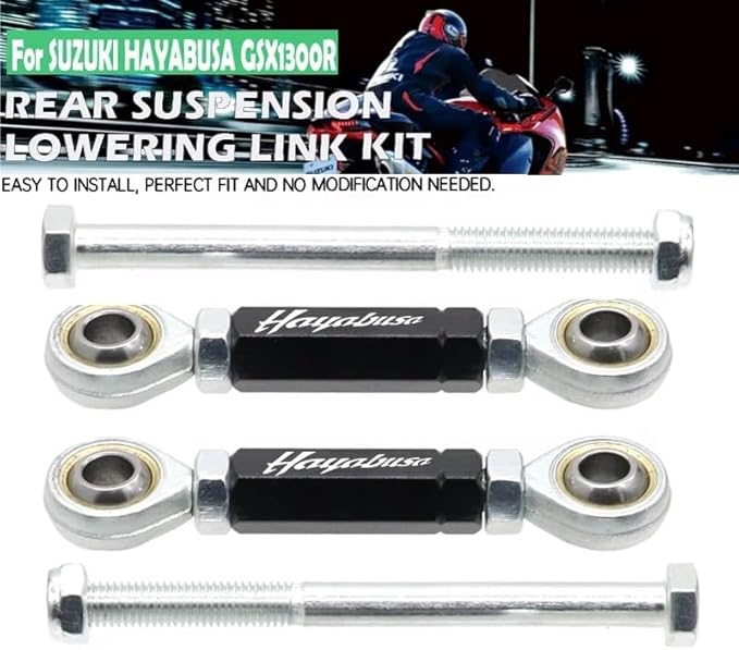 HUISI Biellettes d'abaissement arrière for Suzuki Hayabusa GSX1300R 1999-2020, accessoires de moto, kit de suspension et amortisseur - Poukt