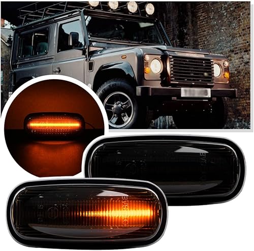 NSLUMO Feu de position latéral à LED Clignotant séquentiel dynamique compatible avec Land-Rove/r Defender TD5 Freelander Discovery 2 Fumée Indicateur latéral Clignotant 2 pièces - Poukt