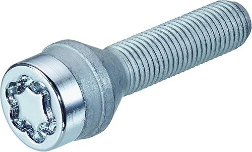 McGard Boulons Antivol SU (Standard) M12 X 1,50, Embase Conique, Longueur de la Tige 36,3 mm, Longueur Totale du Boulon 61,00 mm, Ouverture de la Clé 17 mm, Diamètre de la Clé 25,8 mm - Poukt